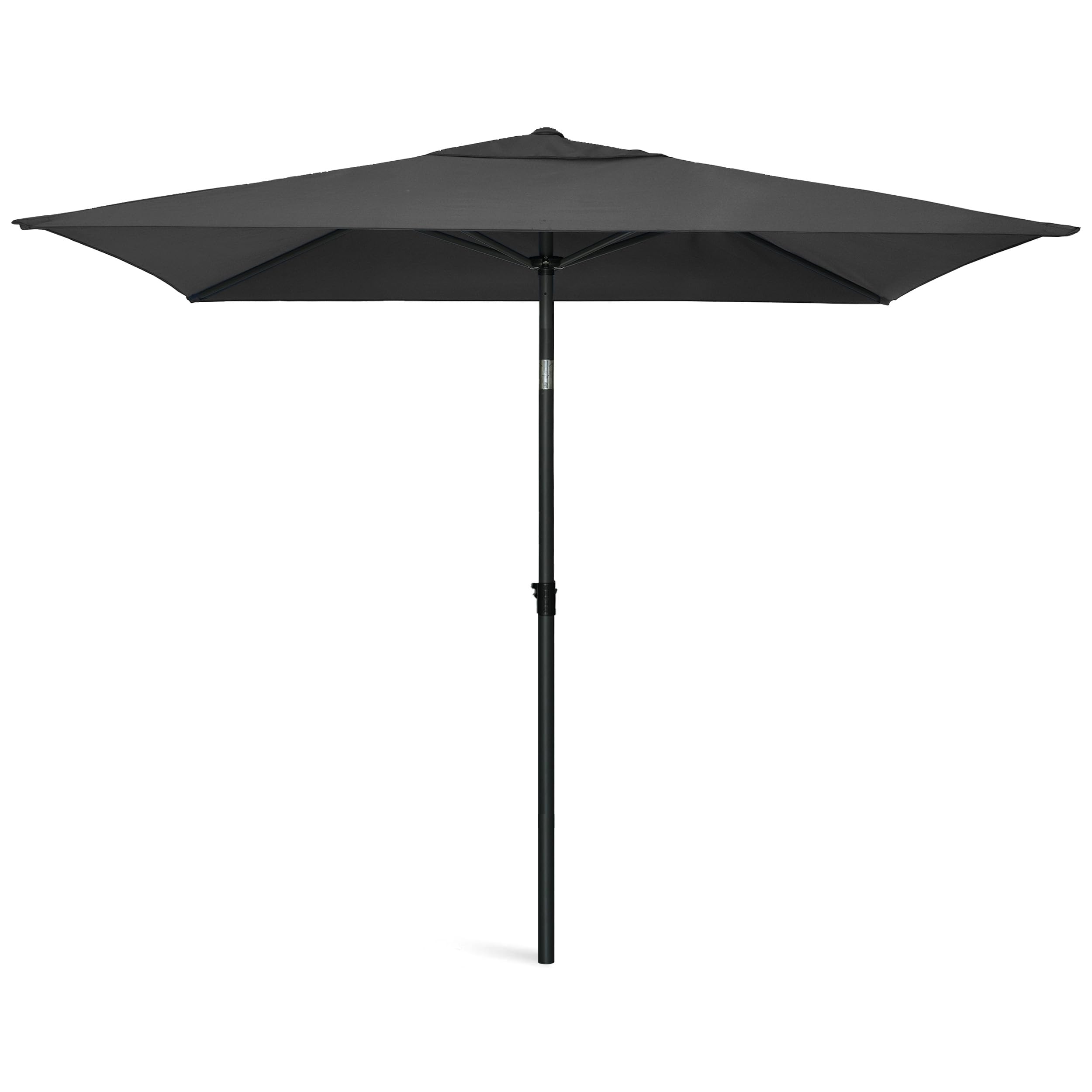 AMMSUN 6.6 x 4.3ft Rectangular Patio Umbrella Small Table Umbrella Outdoor Patio Steel Pole and Ribs, Grey