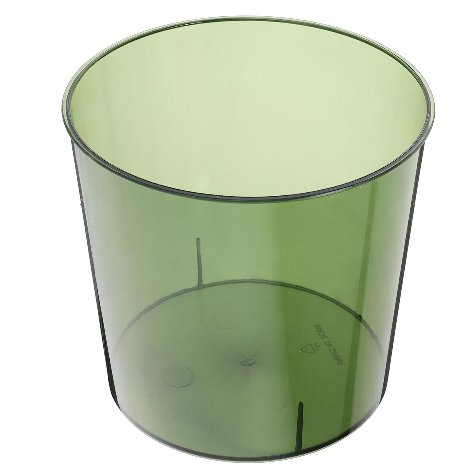 HOMSFOU Clear Wastebasket Plastic Flower Bucket Round Garbage Container Trash Bin for Bathroom Bedroom Kitchen College Dorm Office Craft Room Green