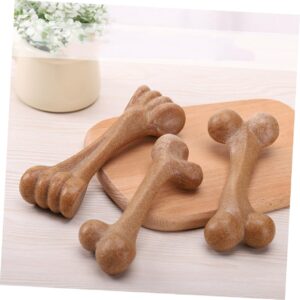 PRETYZOOM 3pcs Puppy Teething Toys Wooden Toys Dogman Toys Pet Toys Dog Teeth Toy Dental Dog Wooden Dog Chew Toy Pet Bite Toy Dog Teeth Cleaning Toy Pet Playing Toy Teething Stick Pet Dog