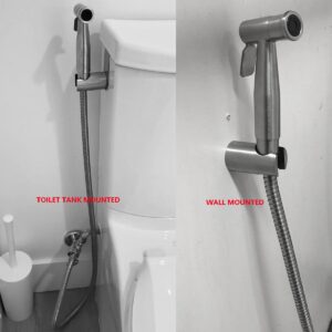 Toilet Handheld Bidet Sprayer Kit,Stainless Steel Toilet Bidet Sprayer Set Easy-to-Install for Cloth Diaper Sprayer,Sink Toilets Bidets Cleaning (Stainless Steel)