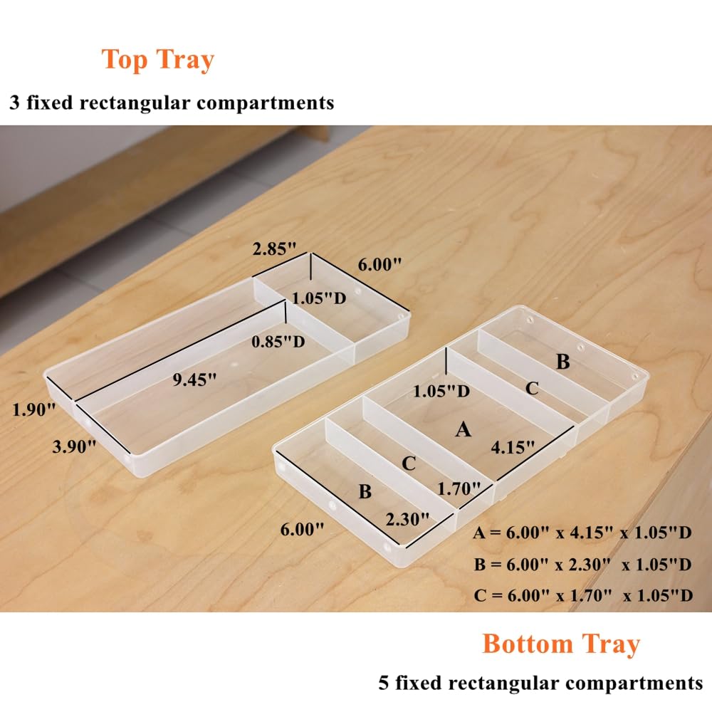 BangQiao 13.40 Inch 2-Tier Trays Clear Green Plastic Storage Container Organizer Box, Multipurpose Portable Carrying Case with Latch Lock and Handle for Art, Craft, Sewing Supplies, First Aid, Makeup