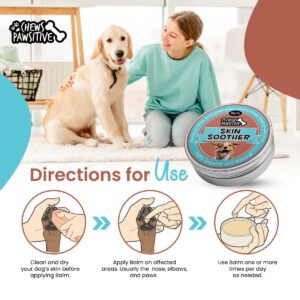 Chews Pawsitive Skin Soother for Dogs 2 oz (60g) Tin - 100% Organic Balm Protects and Heals Dry Skin and Paws Vitamin E and Natural Oils