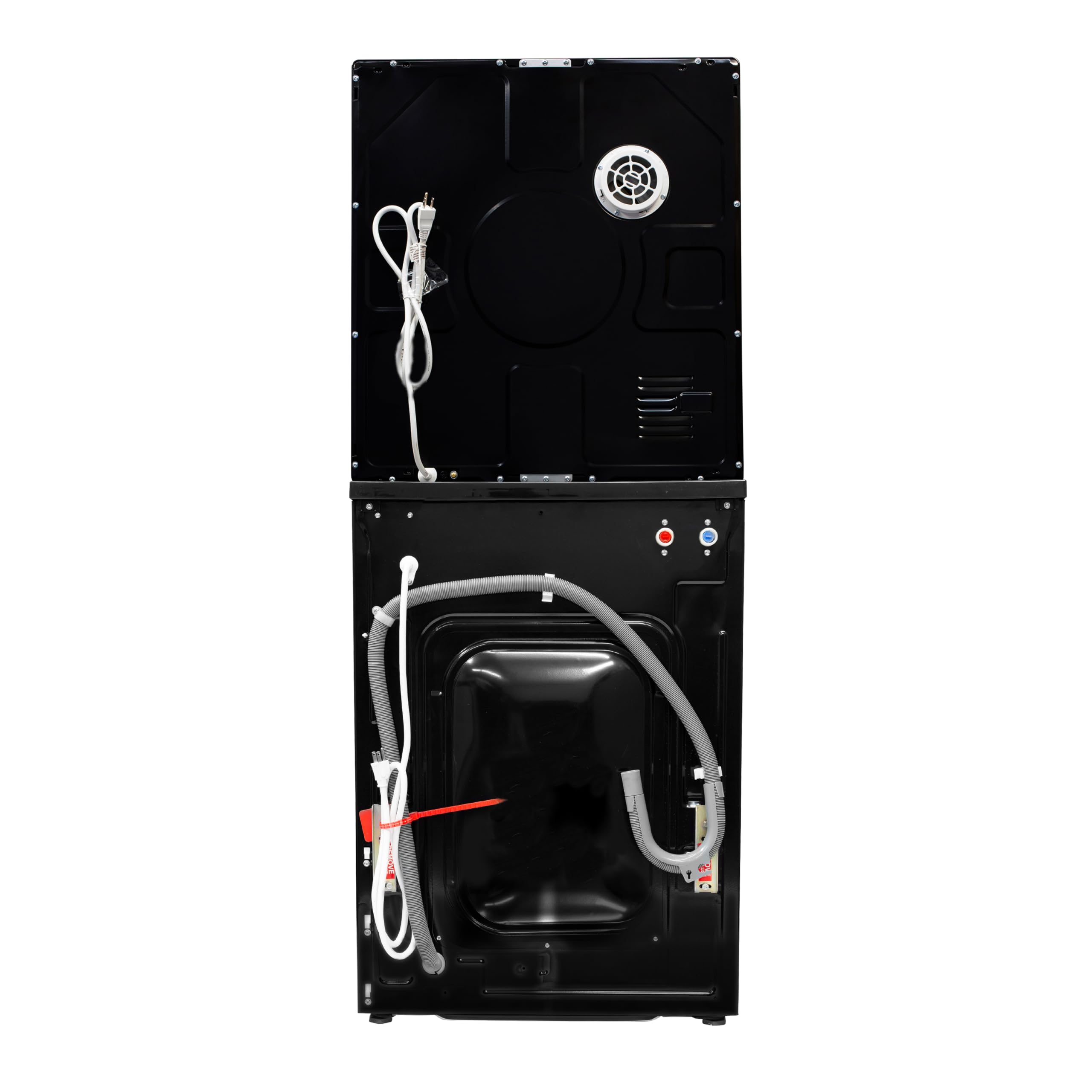 Equator Premium Stackable 15 Lbs Washer 1.62cf 110V+Vented Digi Dryer 3.5cf 110V(Black)