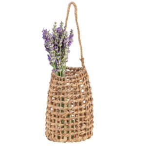 hiceeden woven front door basket, water hyacinth hanging wall flower basket, wall decor boho decoration veggies storage basket for home, garden, pantry, farmhouse