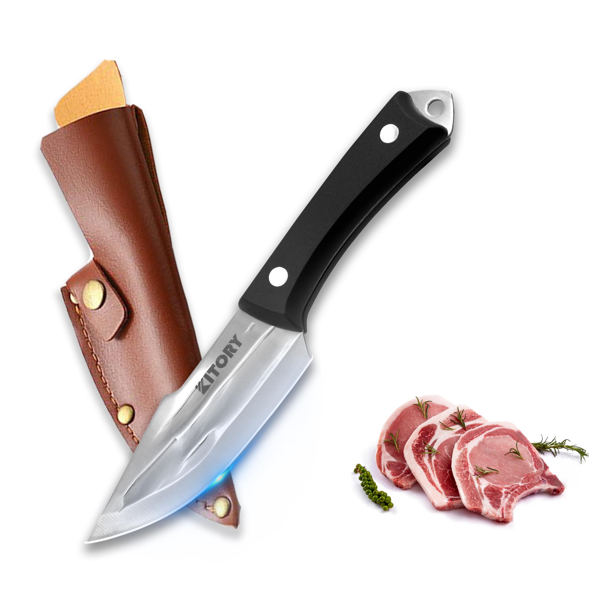 Japan Knives Boning Knife, Small outdoor fixed blade, kitchen utility knives, Meat Cutting, For Home kitchen Cooking Outdoor Camping BBQ