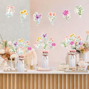 24pcs Wildflower Party Centerpieces Wildflower Baby Shower Birthday Bridal Shower Party Decorations Floral Table Centerpiece for A Little Wildflower is on the Way She is a Wildflower Party