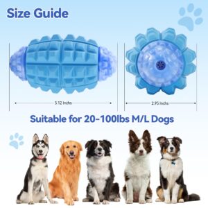 YINEYA Tough Dog Toys for Aggressive Chewers Large Breed, Dog Chew Toys for Aggressive Chewers, Indestructible Dog Toys for Large Dogs, Durable Dog Toys, Squeaky Dog Toys, Rubber Heavy Duty Dog Ball