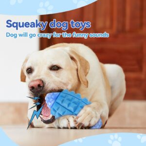 YINEYA Tough Dog Toys for Aggressive Chewers Large Breed, Dog Chew Toys for Aggressive Chewers, Indestructible Dog Toys for Large Dogs, Durable Dog Toys, Squeaky Dog Toys, Rubber Heavy Duty Dog Ball