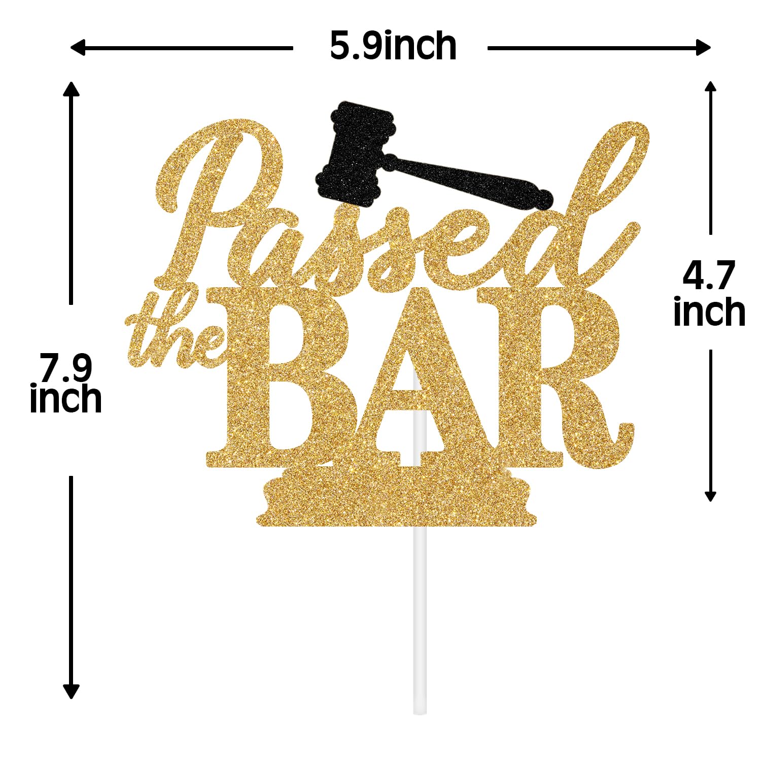 Jenrtvis Passed the Bar Cake Topper, Future Lawyer, Congrats Lawyer Cake Decorations, Lawyer Graduation Decorations, Law School Graduation Party Decorations, Congrats Grad Gold Glitter