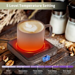 VOBAGA Coffee Mug Warmer & Candle Warmer Plate for Office Home Use with 5 Temperature Settings, Coffee Warmer with Digital Display Auto Shut Off for Heating Coffee, Cocoa, Milk(No Cup)