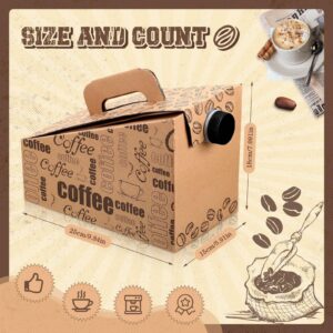 Resholder 10 Pack Coffee Boxes for Catering 96 oz Coffee to Go Container Disposable Coffee Dispenser Insulated Coffee Box Portable Coffee Boxes with Handle for Catering Liquid Carrier