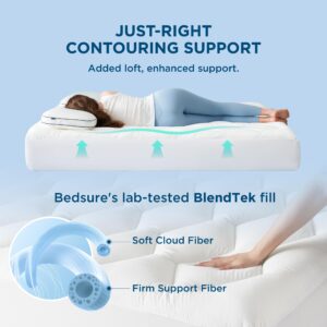 Bedsure Breescape Mattress Pad Full Size, Thick Quilted Mattress Cover Padded, Cooling Pillow Top Full Mattress Topper, with a Deep Pocket Fitted to 8"-21" Mattresses