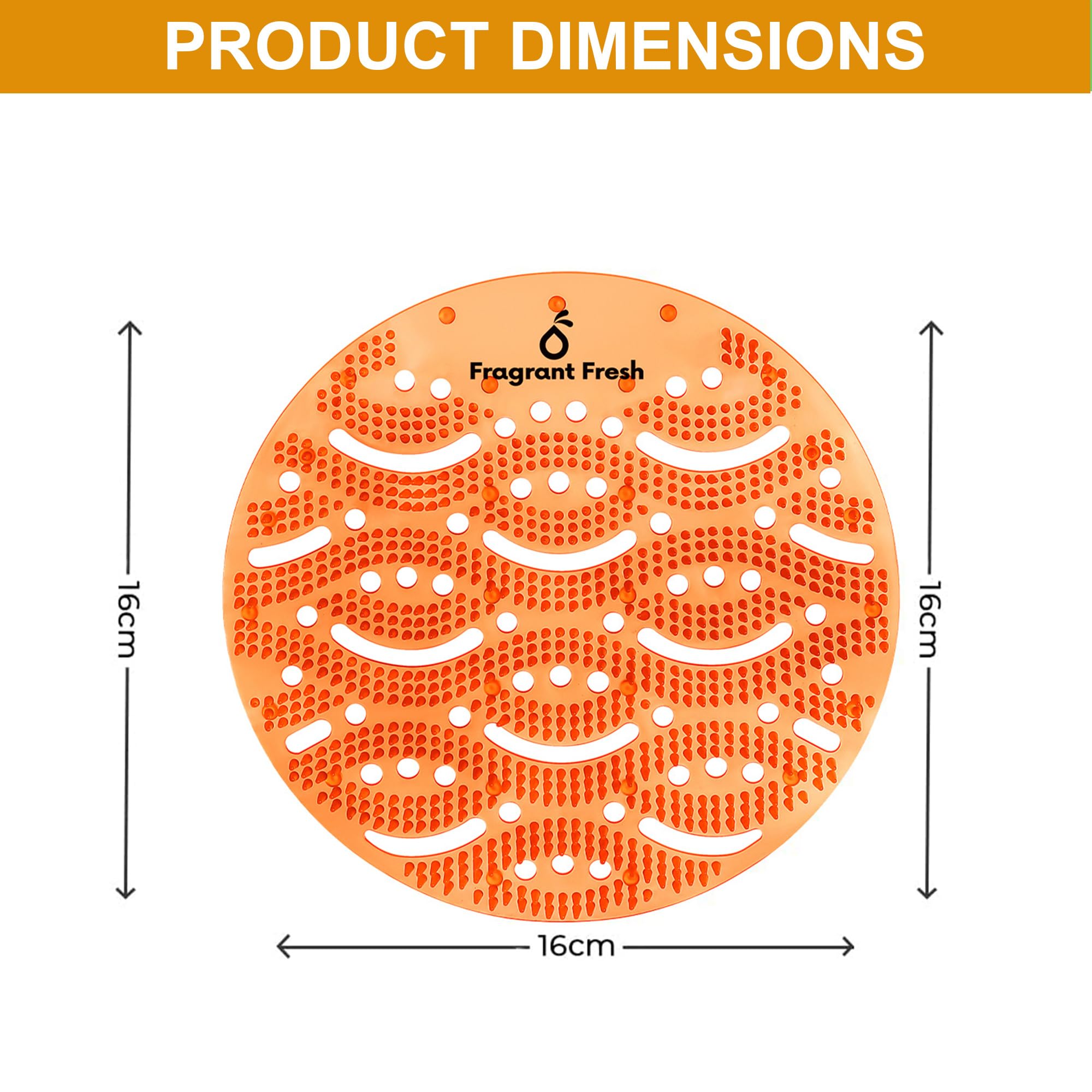 Urinal Screen Deodorizer (30Pack) Anti Splash Long Lasting Fragrance Urinal Cakes Eliminate odours Keeps Bathroom fresh- For Public and Private restrooms-Multiple Use-Orange Citrus