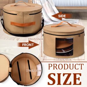 Suzile 4 Pack Large Round Foldable Felt Hat Box for Women Storage 17 x 10 Inch Cowboy Hat Storage Box with Lid Closet Cowboy Hat Case Hat Organizer Box Clothes Storage Bin(Camel)