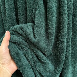 Plush Organic Terry Cloth Knit Fabric: Ideal for Sweaters, Bathrobes, and More - 60-Inch Width - 1 Yard of French Terry Cloth by The Yard (Hunter Green)