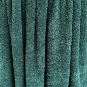 Plush Organic Terry Cloth Knit Fabric: Ideal for Sweaters, Bathrobes, and More - 60-Inch Width - 1 Yard of French Terry Cloth by The Yard (Hunter Green)