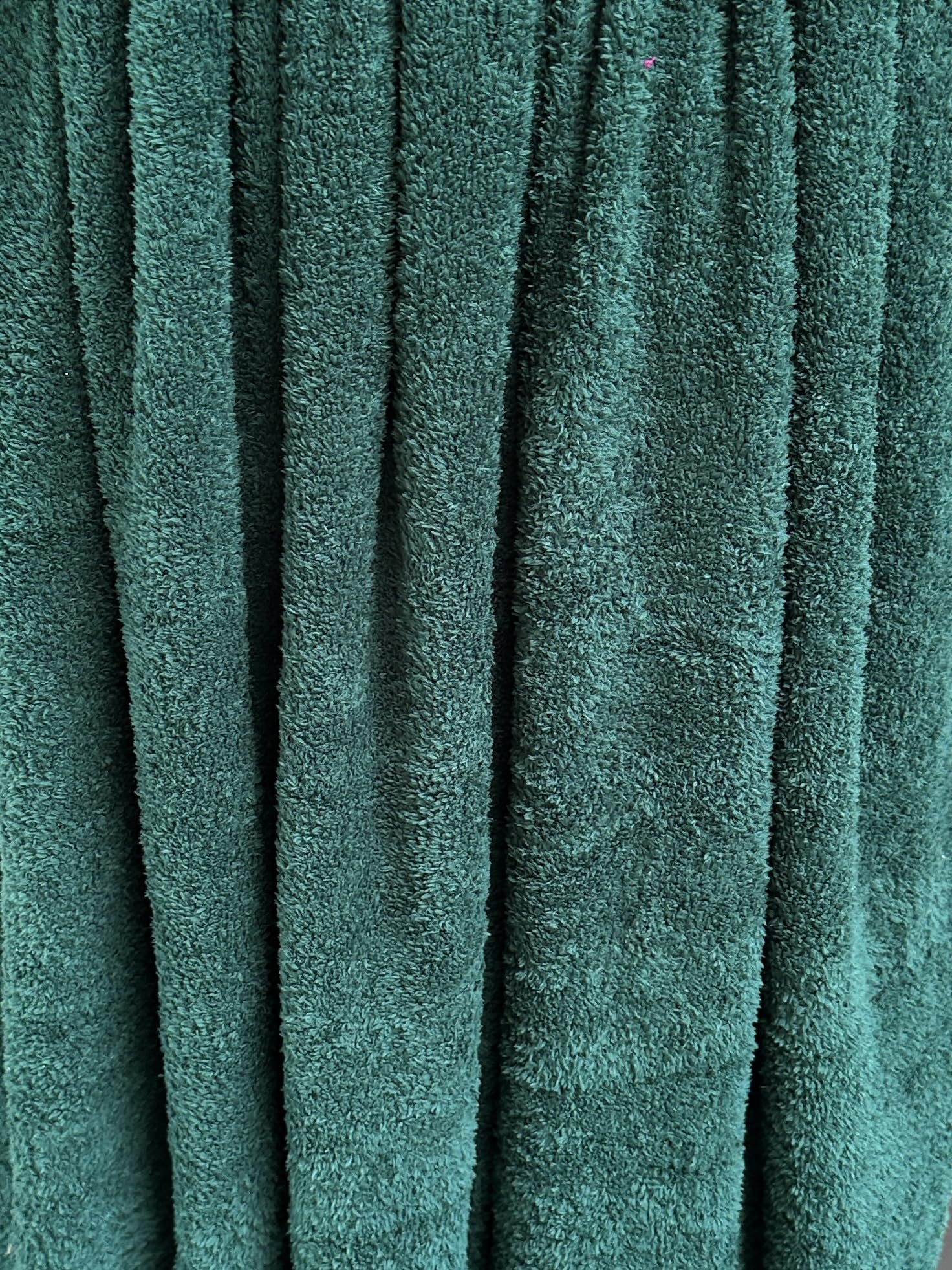 Plush Organic Terry Cloth Knit Fabric: Ideal for Sweaters, Bathrobes, and More - 60-Inch Width - 1 Yard of French Terry Cloth by The Yard (Hunter Green)