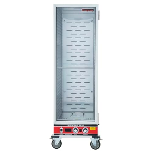 EMPURA Full-Size HPC Heated Holding/Proofing Cabinet | Heavy Duty Mobile Full Height Non-Insulated Food Warmer for Bakery Hotel | LED Thermometer, 36 Full-Size Pan Capacity, Aluminum, 1500W, 120V