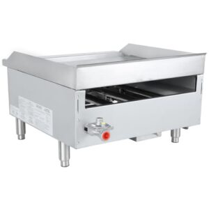 EMPURA 24" 2-Burner Countertop Gas Griddle | Flat Top Grill Hot Plate with Manual Control for Food Truck Restaurant | 60,000 BTU | 18"H x 24"W x 31"D, Stainless Steel (LP Conversion Kit Included)