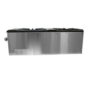 EMPURA 18" Vertical Countertop Gas Stock Pot Range with Cast-Iron Grate for Restaurant Restaurant | (2) Burners, 220,000 BTU | 18"W x 52.38"D x 20.63"H, Stainless Steel (Included: LP Conversion Kit)