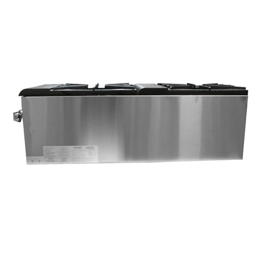 EMPURA 18" Vertical Countertop Gas Stock Pot Range with Cast-Iron Grate for Restaurant Restaurant | (2) Burners, 220,000 BTU | 18"W x 52.38"D x 20.63"H, Stainless Steel (Included: LP Conversion Kit)