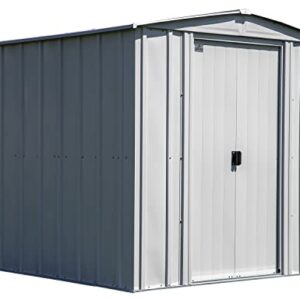 Arrow Sheds 6' x 7' Outdoor Steel Storage Shed, Light Grey