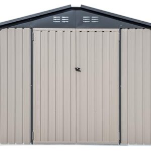 Arrow Sheds 8' x 6' Outdoor Steel Storage Shed, Tan