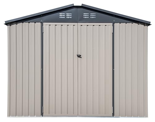 Arrow Sheds 8' x 6' Outdoor Steel Storage Shed, Tan