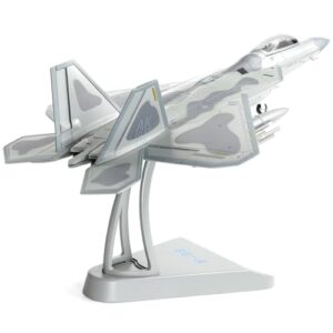 nuotie f22 raptor 1/72 diecast metal aircraft model kit usaf fighter jet alloy airplane model with stand for adult military enthusiasts collections or creative gifts (ak 90fs)