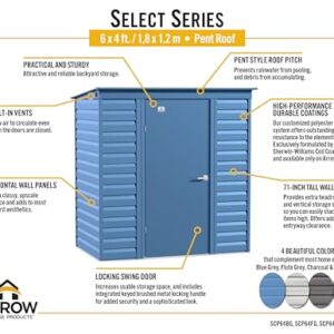 Arrow Sheds 6' x 4' Outdoor Steel Storage Shed, Blue