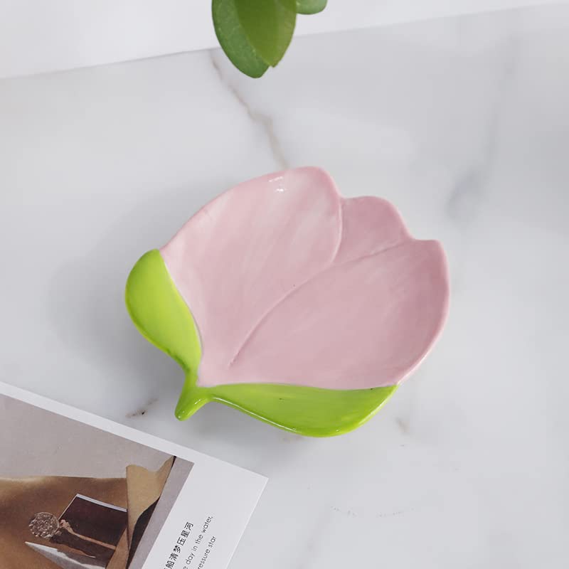 WAIT FLY Lovely Tulip Ceramic Spoon Rest Spoon Holder for Kitchen Counter/Stove Top Stable Utensil Rest-Tulip-1PCS