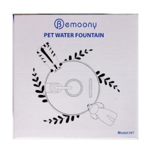 Cat Water Fountain: 108oz/3.2L Cat Fountain Super Silent Pet Water Fountain - Water Fountains for Cats Indoor - Faucet Cat Fountain - Quiet Water Pump - Suitable for Cats and Dogs - BEMOONY