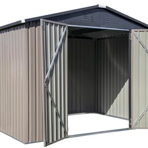 Arrow Sheds 8' x 6' Outdoor Steel Storage Shed, Tan