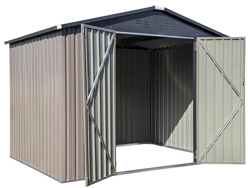 Arrow Sheds 8' x 6' Outdoor Steel Storage Shed, Tan