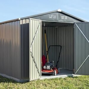 Arrow Sheds 8' x 6' Outdoor Steel Storage Shed, Tan