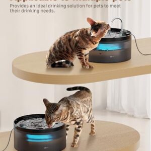 Cat Water Fountain: 108oz/3.2L Cat Fountain Super Silent Pet Water Fountain - Water Fountains for Cats Indoor - Faucet Cat Fountain - Quiet Water Pump - Suitable for Cats and Dogs - BEMOONY