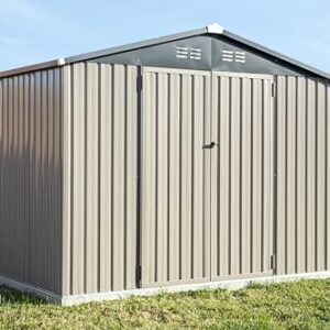 Arrow Sheds 8' x 6' Outdoor Steel Storage Shed, Tan