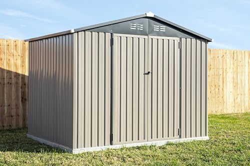 Arrow Sheds 8' x 6' Outdoor Steel Storage Shed, Tan