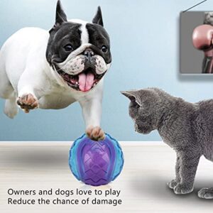 JOROBURO Squeaky Dog Balls, Bite Resistant Teeth Grinding Training Durable Indestructible Dog Chew Toy, Decompressing Bite Resistant Puppy Teething Chew Balls for Dog Cat Puppy