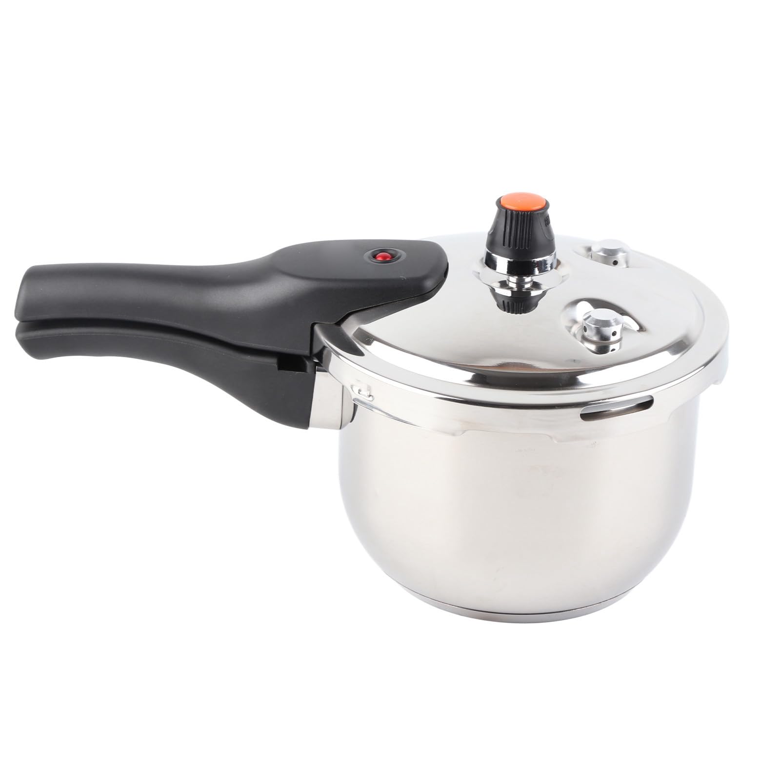 Stainless Steel Pressure Cooker, Multifunctional with Safety Valve, 80KPA, Handle, Cooking Pot for Fast Efficient Cooking (2L)