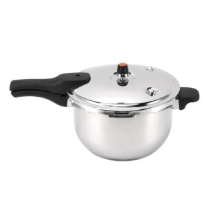 luckdano stainless steel pressure cooker, multifunctional with safety valve, 80kpa, handle, cooking pot for fast efficient cooking (4l)