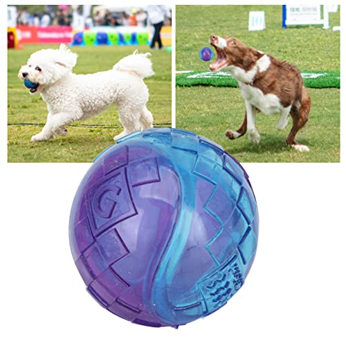 JOROBURO Squeaky Dog Balls, Bite Resistant Teeth Grinding Training Durable Indestructible Dog Chew Toy, Decompressing Bite Resistant Puppy Teething Chew Balls for Dog Cat Puppy