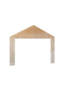 10' x 20' tan canopy entrance panel with zippers (front panel)