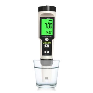 gisnpa ph meter, digital 4-in-1 ph orp h2 temp meter, ppb/ppm meter with atc, 0.01 resolution high accuracy ph tester for drinking water