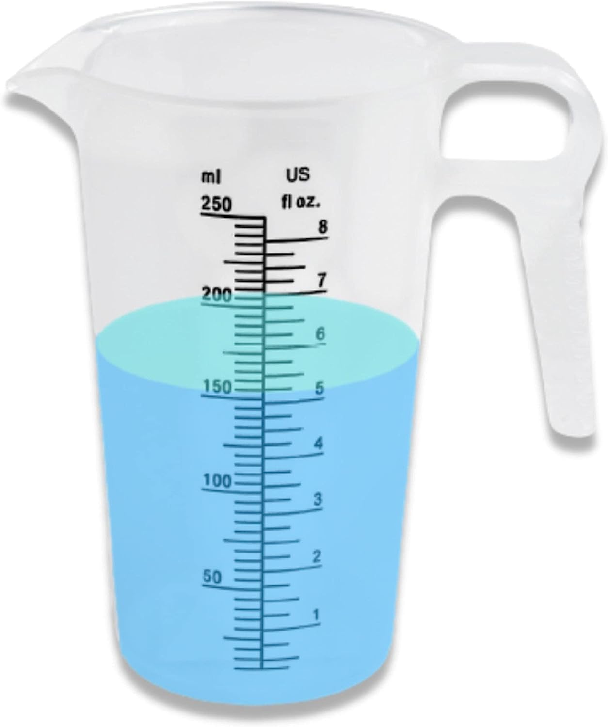 ACCUPOUR 4oz (110 mL) Graduated Cylinder, and 8oz (250 ml) Measuring Pitcher- Heat Resistant & Chemical Resistant, Great for Chemicals, Oil, Pool and Lawn, Home Brew - Ounce (oz) and Milliliter (mL)