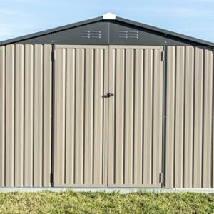 Arrow Sheds 8' x 6' Outdoor Steel Storage Shed, Tan