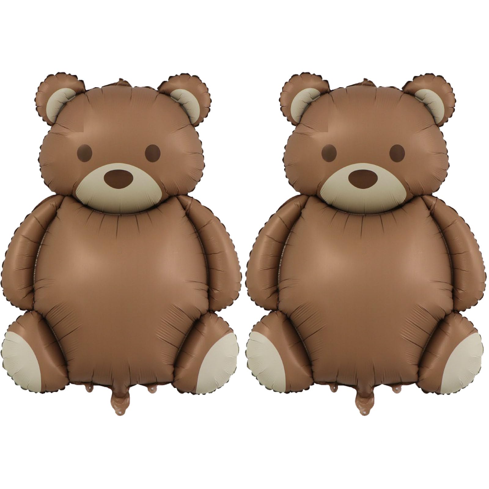 SAMOKA Large Little Bear Foil Balloons，2 PCS 35 Inch Little Bear Theme Party Supplies，Jungle Safari Theme Baby Shower Birthday Party Decorations