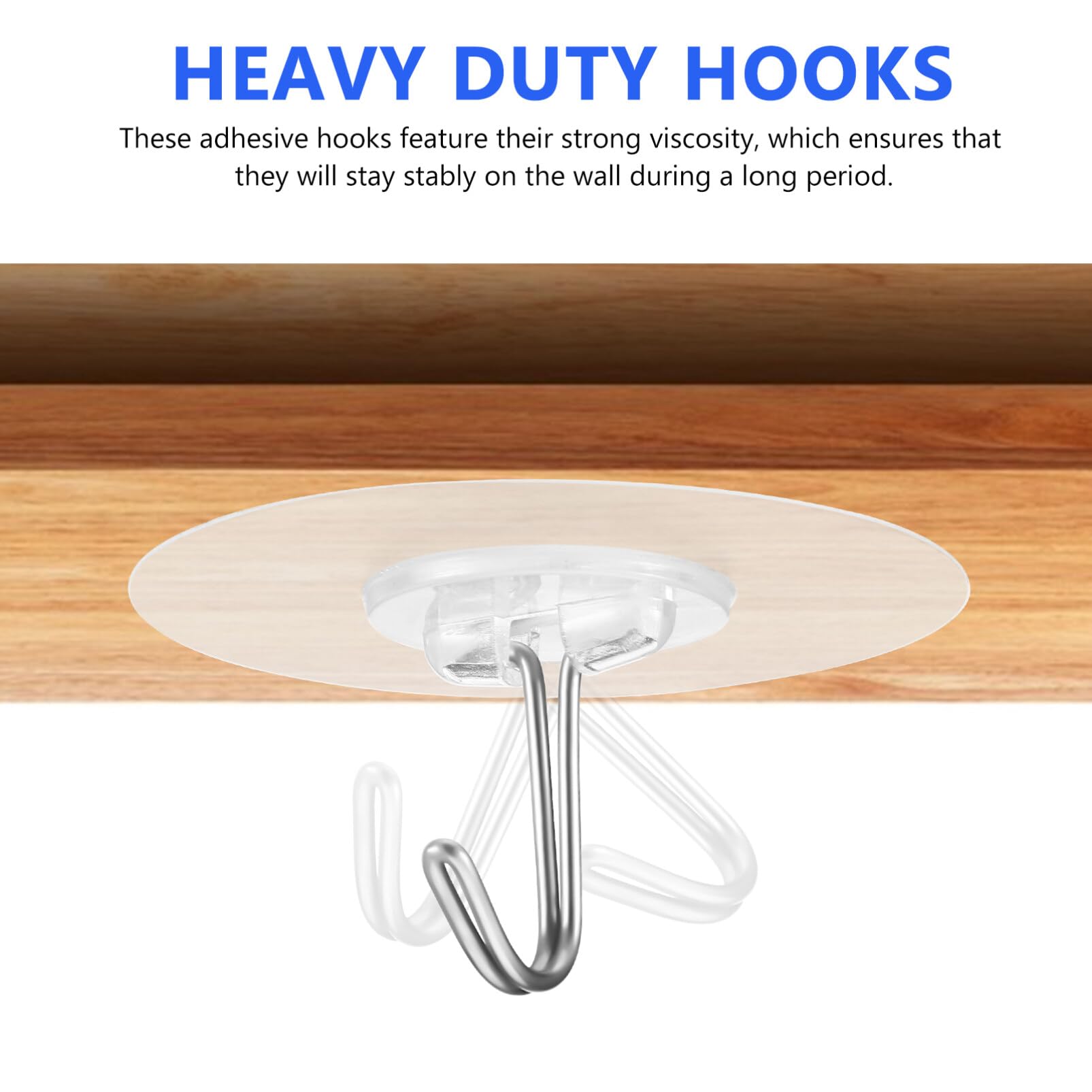 HOMSFOU Adhesive Hooks 12pcs Heavy Duty Sticky Hooks for Hanging Wall Hangers Without Nails 180 Degree Rotating Seamless Stick on Wall Hooks Bathroom Kitchen Office Outdoors