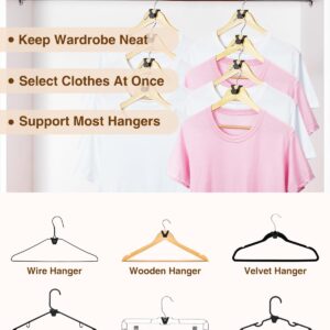 Smartor Clothes Hanger Connector Hooks 60 Pack, Closet Storage and Organization as Hangers Space Saving, Hanger Add on Hook as Closet Organizer, Stacking Hangers, Cascading Space Saver, Black