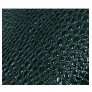 aibote genuine cow hide leather sheets dark green crocodile print cowhide rug skins diy crafts material(5 square feet，irregular shape)